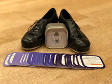 The Tappy Feet Tap Step Card Deck by a pair of tap shoes